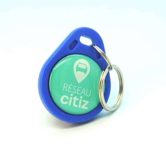 Waterproof Rfid Keyfob With Epoxy Printing LOGO