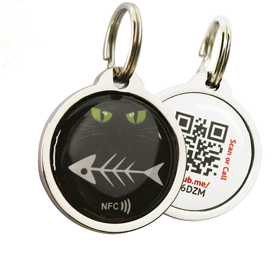 <strong>QR Code Track Dog Cat ID Tag Anti-lost NFC Epoxy Pet Tag</strong>